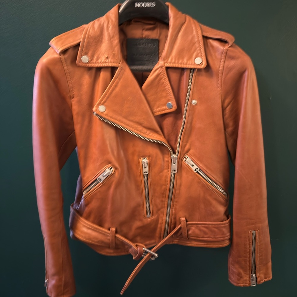 All Saints Brown Leather Jacket